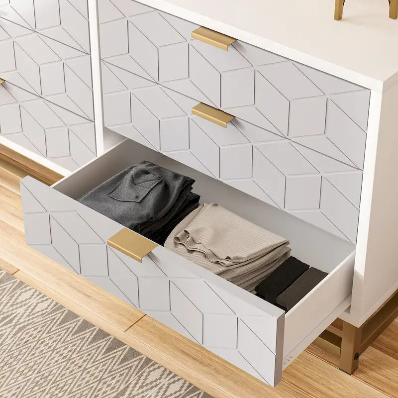 Kommode mit 6 Schubladen fürs Schlafzimmer, Schubladenkommode aus Holz