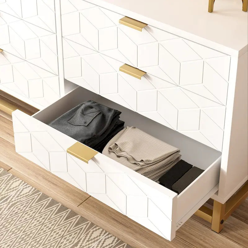 Kommode mit 6 Schubladen fürs Schlafzimmer, Schubladenkommode aus Holz